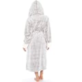Miniatyrbillede 4 af 5: Fleece Badekåbe Dame Blød Morgenkåbe Hætte Fluffy Frotte Lang Badekåbe Grey 4XL