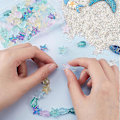 Miniatyrbilde 3 av 5: 120 stk. Sjøstjerneperler Fiskperler Glassstjerneperle Havdyr Løse Avstandsperler Transparent Fargerik Perle