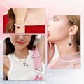 Miniatyrbillede 5 af 5: 50 STK Valentine Hjerte Charms Bulk Røde Hjerter Charm Emalje Evig Kærlighed Søde Valentinsdag Charm Hjerteform Sølv Charm til Smykkefremstilling Charms Nøgle