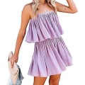 Miniatyrbilde 1 av 4: Sommerlig, ermeløs jumpsuit for kvinner, avslappet vide ben, romper Purple M
