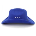Miniatyrbilde 3 av 4: Western Cowboy Cowgirl Hat, Pinch Front Faux Felt Cowboy Hat Coffee