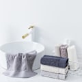 Miniatyrbild 5 av 5: Handduksset med 3 handdukar 13,3\" X 29,5\" färg: mörkgrå | Ren bomull | Maskintvättbar hög absorptionsförmåga Combination 2