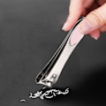 Miniatyrbild 5 av 5: Bred tånagelsax med rak skärning, silver small racket