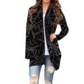 Miniatyrbillede 2 af 5: Dame Cardigan Langærmet Sød Afslappet Halloween Åben Front Cardigan Frakke Til Kvinder 3XL 8