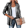 Miniatyrbild 1 av 5: Kvinnors Sequinjacka, Glitter Sparkle Casual Långärmad Blazerrock Black M