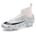 Miniatyrbillede 1 af 5: Fodboldstøvler til damer med pigge, fodboldsko til unge, ankelstøvler, atletiske sneakers 3C1313 White 40