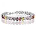 Miniatyrbillede 5 af 5: Farverige krystalarmbånd med perler til kvinder, heldig skinnende håndledskæde, slidstærk modehånd Multicolour