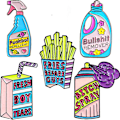 Miniatyrbild 1 av 5: Söt Kreativ Emalj Pins Brosch Set, 5 st Färgglada Underbara Pins Badge för Kvinnor Flickor Pojkar Kläder Ryggsäckar Dekoration