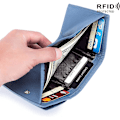 Miniatyrbild 3 av 5: Liten Plånbok för Kvinnor Män RFID-Blockering Läder Kortinnehavare Organiserare Myntplånbok (CC003LV, Grön)