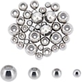 Miniatyrbillede 2 af 5: Omkring 40 stk. 4/5/6/7 mm Spacer Stopper Perler med Gummi Indeni Rondelle Slider Perler Rustfrit Stål Løse Perler Metal Spacere til DIY Smykkefremstilling S