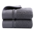 Badrumshanddukar set, 100% bomullshanddukar, supermjuka och mycket absorberande handdukar (2-pack) Grey