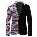 Miniatyrbillede 1 af 4: Mænds Smokingjakke, Slank Pasform Stilfuld Blazer Casual Blazer Black blue M