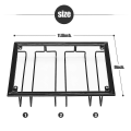 Miniatyrbilde 2 av 5: 2 Stk. Vinglassholder Vinglassholder 3 Rader med Svarte Metall Vinglasskroker
