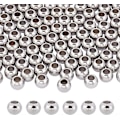 Miniatyrbilde 2 av 5: 100 stk Runde Metallperler Rustfritt Stål Runde Avstandsperler 8mm