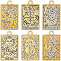Pikkukuva 1 / 5: 1 Laatikko 36kpl Tarot-kortti Korut Tarot-koru Kulta Tarot-korut Irtotavarana Kuu Aurinko Tähti Koru Suorakulmio Onnenamuletti Koru Korujen Valmistukseen Korut DIY Ea