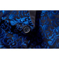 Miniatyrbillede 3 af 4: Herre Blomstret Revers Blazer Jakkesæt Print Dinner Smokingjakke blue s