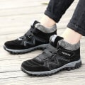 Miniatyrbilde 5 av 5: Snørestøvler for menn og kvinner, vanntette, slip-on, pelsforede sneakers, varme vintersko 2K6137 Black 39