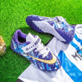 Miniatyrbild 5 av 5: Barn Fotbollsskor Vuxna Hög Ankel Fotbollsskor Gräs Träning Sport Skor Sneakers 3B2302 Purple 31