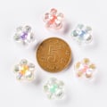 Miniatyrbillede 3 af 5: 50 stk. Gennemsigtige Akryl Perler Perle i Perle AB Farve Blomst Blandet Farve 12x12,5x6mm Hul: 2,5mm