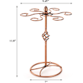Miniatyrbild 2 av 5: 2-pack Scrollwork Vinglasställ med 6 krokar, Metall Stämware Hållare Stativ Fristående Vinglas Hållare Displayställ för Bordsskiva, Bar Bänkskiva,