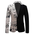 Miniatyrbilde 1 av 4: Menn's Smokingjakke, Smal Passform Stilig Blazer Casual Blazer Grey L