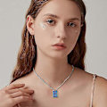 Miniatyrbillede 4 af 5: 20 stk. 2 Stilarter Tarotkort Charms Rack Plating Legering Vedhæng Stjerne og Luna Charms Regnbue Rektangel