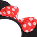 Miniatyrbillede 3 af 7: 12 stk. Mickey Mouse Hårbøjle, Museører Hårbøjle, til Maskeradefest, Fødselsdag, Festnat, Tegneserieklub (Rød & Sort)
