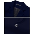 Miniatyrbilde 4 av 5: Herre Blazer Slim Fit Jakke, Enkeltspent Blazer med Én Knapp Navy S