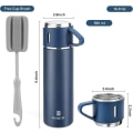 Pikkukuva 2 / 5: Tyhjiöeristetty termoskannu 500ml/17.6oz ruostumattomasta teräksestä valmistettu termospullo kupilla kahville vedelle juomille.(sininen, yksittäinen)