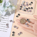 Miniatyrbillede 3 af 5: 1 Æske 20 Stk. Ræve Charms Bulk Rhinestone Dyre Charms Mini Søde Legering Emalje Krystal Glas Ræve Sølv Charm