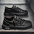 Miniatyrbillede 2 af 5: Herre Casual Sko Lædersko Board Sko Frc928 Black EU 41