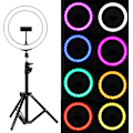 Miniatyrbillede 2 af 5: LED Ring Light, Bærbar LED Ring Fill Light i Metal med Tripod, dæmpbar LED-belysning til Indendørs Fill Light, Portræt, Mode