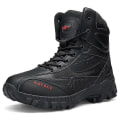 Miniatyrbillede 1 af 5: Herre High Top Taktiske Militærstøvler Udendørs Åndbare Mesh Sneakers 0L523 Black EU 48