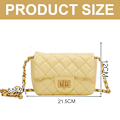 Pikkukuva 2 / 5: Pieni naisten käsilaukku, retro klassinen olkalaukku clutch-laukku yellow