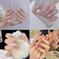 Miniatyrbild 4 av 5: 3D nagelkonst Aurora Rhinestone Multi-form blandade nagelkristallhantverk glänsande nagelkonstdekoration DIY nagelkonstdesign Set2