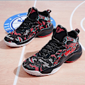 Miniatyrbillede 3 af 5: Mænds Basketballsko Letvægts Åndbare Vandresko Atletiske Mode Sneakers 3D9280 BlackRed EU 42