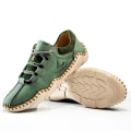 Miniatyrbild 1 av 3: Herrhandsydda casual skor andningsbara mode sneakers 105 Green EU 39