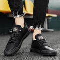 Miniatyrbillede 4 af 5: Herre Casual Sko Flade Sneakers Fr2159 Black EU 41