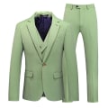 Miniatyrbild 1 av 5: Herr 3-delars Slim Fit Kostym, En Knapp Blazer Väst Byxor Set L