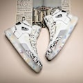 Miniatyrbillede 4 af 5: Herre Sports Løbesko Basketballsko Åndbare Sneakers Fr9966 White EU 44