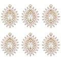 Miniatyrbillede 5 af 5: 6 stk. Zirconia Hjerte Vedhæng Charms Infinity Cubic Zirconia Charm Link med Klar Krystal Sten Hjerte Messing Charm Guldbelagte Charms Links til Smykker