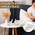 Miniatyrbillede 3 af 5: 2 stk. Elefant Ringholder Keramisk Ring Skål Ringstativ Til Smykker Forlovelse Bryllup Pyntebakker Til Fødselsdag Jul Valentinsdag Gave, Hvid