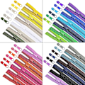 Miniatyrbild 3 av 5: 24 meter sortiment av 24 färger #5 nylon spiralblixtlås, blandade färger syblixtlås med 96 stycken färgglada blixtlåssliders blixtlås reparationskit för DIY sömnad
