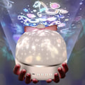 Miniatyrbilde 1 av 5: Stjernehimmel Projektorlampe, 360 Roterende 6 Forskjellige Projeksjonsfilmer LED Nattlys USB Lading Stjernelys Projektor