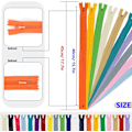 Miniatyrbilde 2 av 5: 40 stk. 56 cm Nylon Usynlige Glidelåser, Sy Glidelåser i Bulk i 20 Farger For Skreddersøm, Håndverk, Kjoler, Skjørt, Bukser Og DIY Håndverksprosjekter