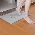 Miniatyrbillede 4 af 5: Diatoméjord Bademåtte Skridsikker Brusemåtte Til Badeværelse 60 X 39 X 0,9 cm (grå)