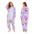 Miniatyrbild 1 av 5: Enhörning Onesies Vuxen Barn Unisex Mjuk Flanell Cartoon Huvad Jumpsuit Pyjamas Begummy Enhörning Chic Romper Kostym för Cosplay Halloween S