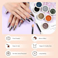 Miniatyrbild 3 av 5: Nagelkonst Highlight Magic Mirror Powder, 6-färgskombination, All-match-kombination style  style3
