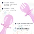 Pikkukuva 4 / 5: PP Astiasto, Lusikka- ja Haarukkasetti Vauvoille ja Taaperoille, Tukehduksenesto Vauvan Vieroitukseen ja Itsenäiseen Syömiseen Light purple