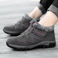Miniatyrbilde 5 av 5: Snørestøvler for kvinner, vanntette, slip-on, pelsforede sneakers, varme vintersko 2K6137 GrayRed 39